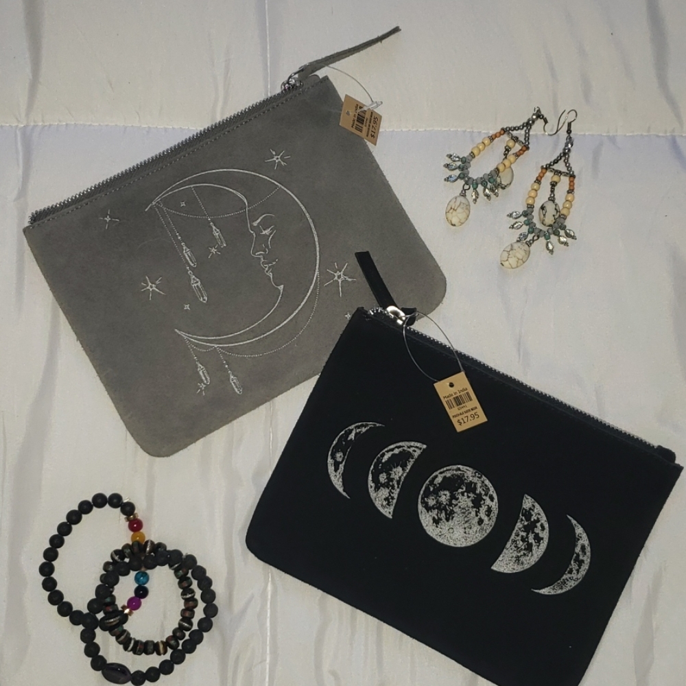 Suede pouches